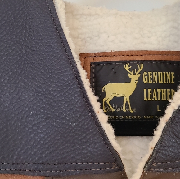 Vintage Genuine leather kids vest - Picture 4 of 5